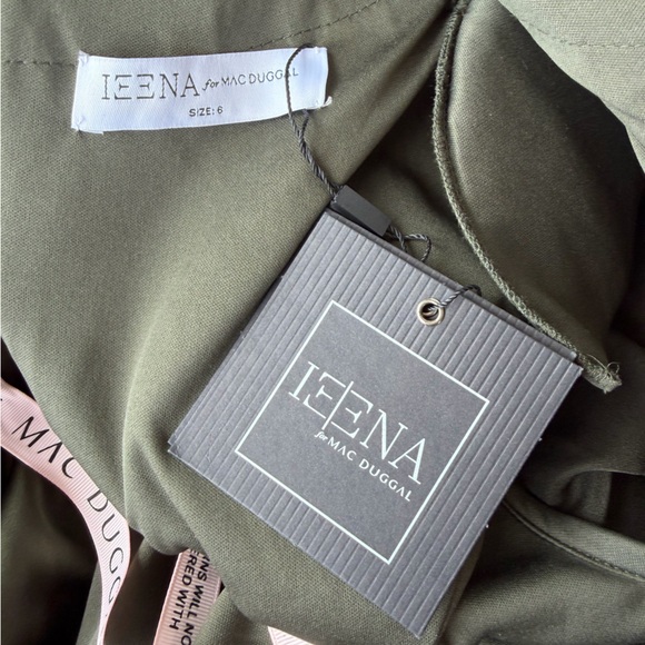 Mac Duggal Dark Green Long Sleeve Satin Dress Sz 6US - Picture 10 of 10